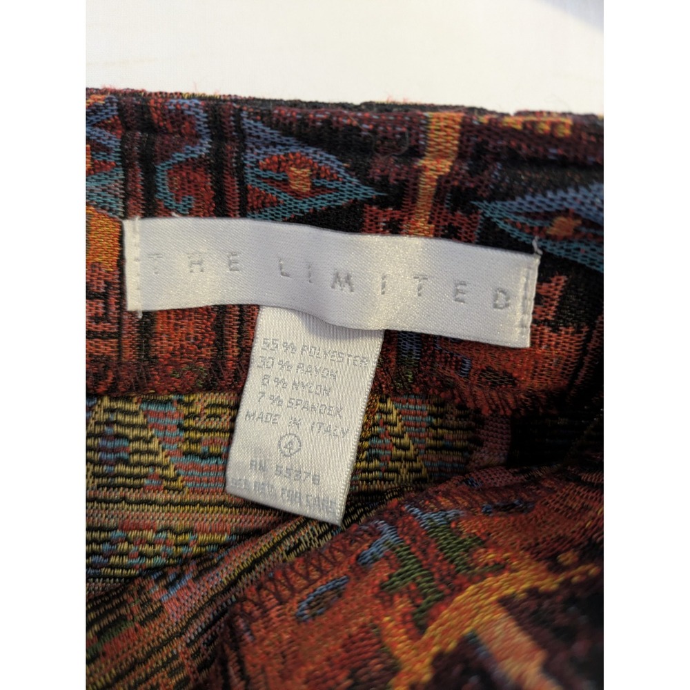 The Limited Tapestry Pencil Skirt Size 4 Southwestern Aztec Woven Italy 90s Y2K - Picture 8 of 8